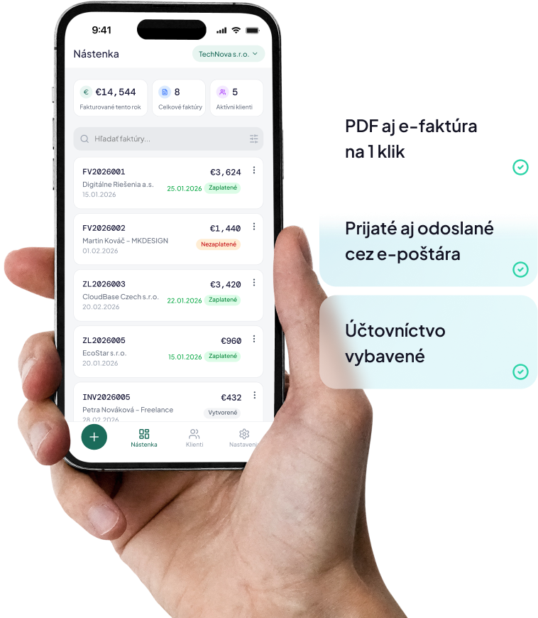 Spravujte prijaté a odoslané elektronické faktúry v Doclaris